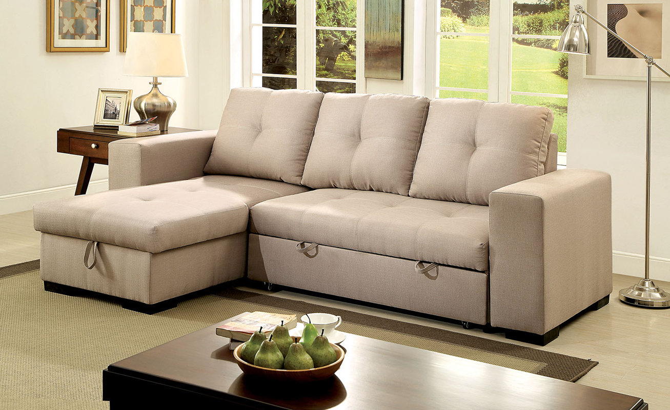 A&J Homes Studio Sleeper Sectional & Reviews Wayfair